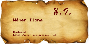 Wéner Ilona névjegykártya