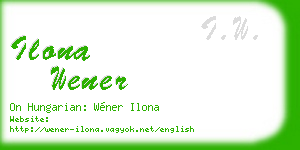 ilona wener business card