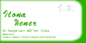 ilona wener business card